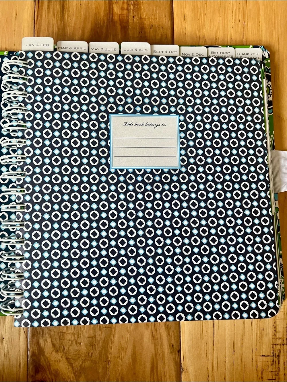 Vera Bradley Celebrations! Card Organizer in “Cupcake Green”